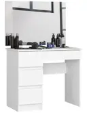 Toaletní stolek se zrcadlem T-6/SL 90x60 levá - bílá
