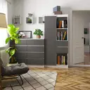 Regál R15 R80 2D2SZ bílá/grafitová šedá