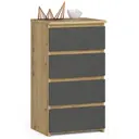Komoda CL4 dub artisan/grafitová šedá