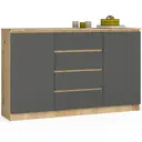 Komoda K160 2D4SZ dub artisan/grafitová šedá