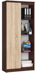 Regál R80 1D4P wenge/dub sonoma