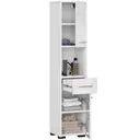 Koupelnová skříňka Fin 30 2D1SZ1W bílá/bílý lesk