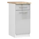 Kuchyňská skříňka Olivia S40 SZ1 bílá/metalický lesk