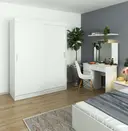 Šatní skříň posuvná Mono 150 cm bílá