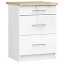 Kuchyňská skříňka Olivia S60 3SZ bílá/bílý lesk