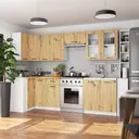 Závěsná kuchyňská vitrína Olivia W80 H720 bílá/dub artisan