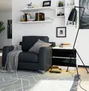 Noční stolek K60 2SZ CLP bílá/černý lesk