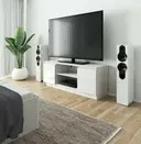 TV stolek K140 bílá/bílý lesk