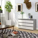 Komoda CL100 6SZ beton/bílá