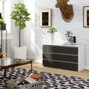 Komoda CL100 6SZ bílá/grafitová šedá