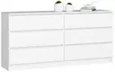 Komoda K160 6SZ bílá