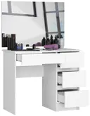 Toaletní stolek se zrcadlem T-6/SL 90x60 pravá - bílá