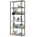 Kovový regál Loft 80 cm černá/dub artisan