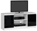 TV stolek K120 bílá/černý lesk