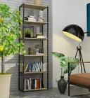 Kovový regál Loft 60 cm černá/dub artisan