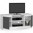 TV stolek K120 bílá/grafitová šedá