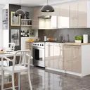 Závěsná kuchyňská skříňka Olivia W80 bílá/cappuccino lesk