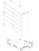Komoda K160 10SZ bílá
