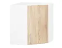 Rohová závěsná kuchyňská skříňka Lima W60/60 bílá/dub sonoma