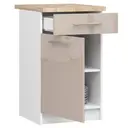 Kuchyňská skříňka Olivia S50 SZ1 bílá/cappuccino lesk