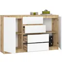 Komoda K160 2D4SZ dub artisan/bílá