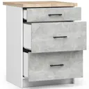 Kuchyňská skříňka Olivia S60 3SZ bílá/beton