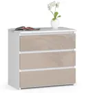 Komoda CL3 60 cm bílá/cappuccino lesk