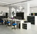 Počítačový stůl bílá/grafitový lesk