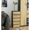 Komoda CL5 grafitová šedá/dub artisan