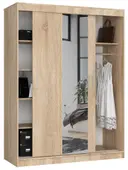 Šatní skříň posuvná se zrcadlem 150 cm dub sonoma