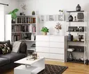Kovový regál Loft 70 cm bílá/šedá