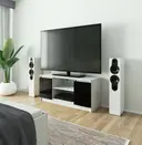 TV stolek K120 bílá/černý lesk