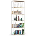 Kovový regál Loft 70 cm bílá/dub sonoma