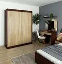 Šatní skříň posuvná Mono 150 cm wenge/dub sonoma
