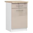 Kuchyňská skříňka Olivia S50 SZ1 bílá/cappuccino lesk