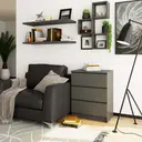 Komoda K60 3SZ grafitová šedá