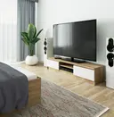 TV stolek K160 dub sonoma/bílá