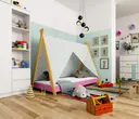 Dětská postel Gem 160x80 růžová + matrace