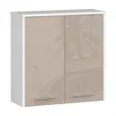 Koupelnová skříňka Fin W60 2D bílá/cappuccino lesk