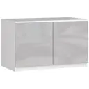 Nástavba na skříň S90 bílá/metalický lesk