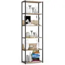 Kovový regál Loft 60 cm černá/dub sonoma