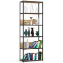 Kovový regál Loft 70 cm černá/dub craft