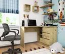 Rohový počítačový stůl B16 pravá - dub artisan