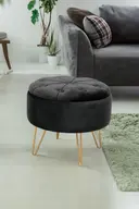 Taburet Caro zlatá/černá