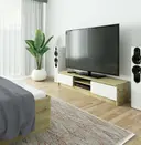 TV stolek K160 dub artisan/bílá