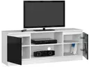 TV stolek K140 bílá/černý lesk