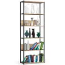 Kovový regál Loft 70 cm černá/dub sonoma