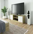 TV stolek K140 dub artisan/bílá