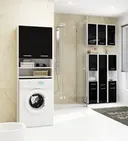 Koupelnová skříňka Fin W60 2D bílá/černý lesk