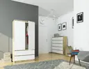 Šatní skříň S90 2D2SZ dub artisan/bílá